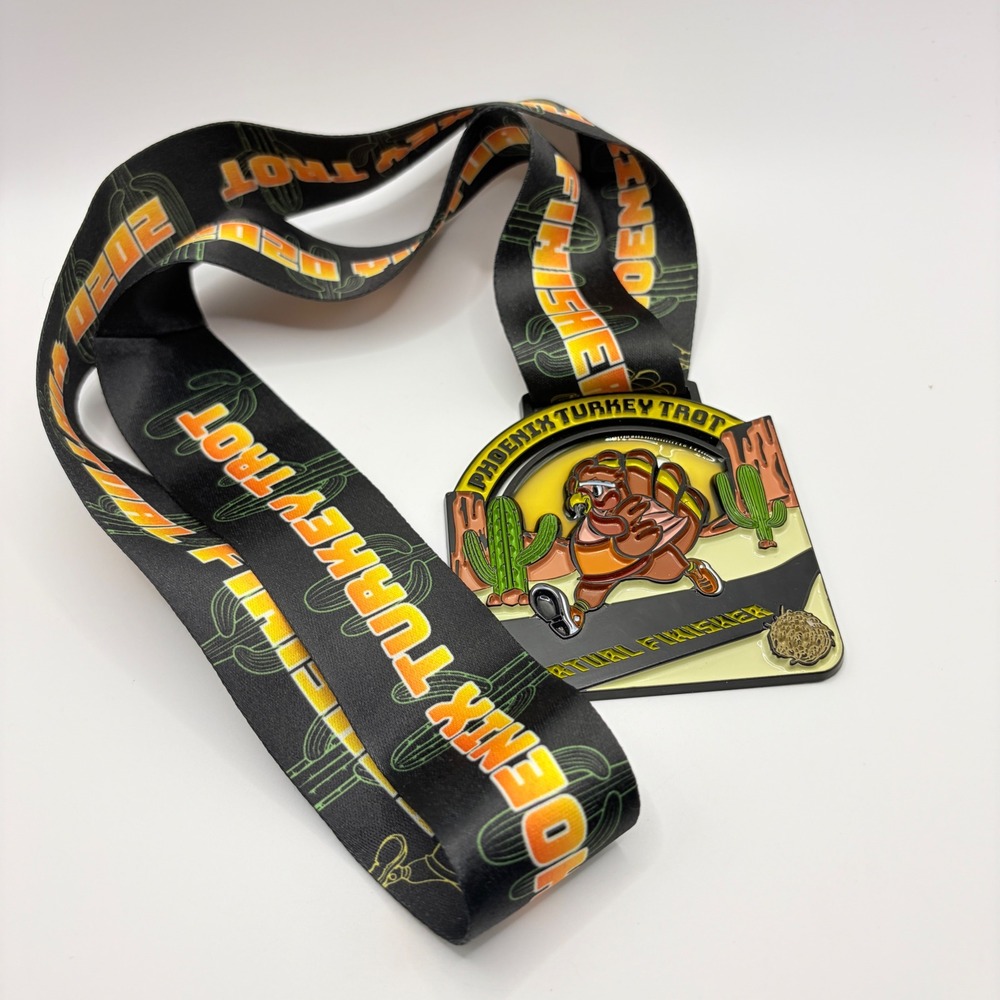 Phoenix Turkey Trot 2020 Virtual Finisher Medal Running Race Lanyard Award